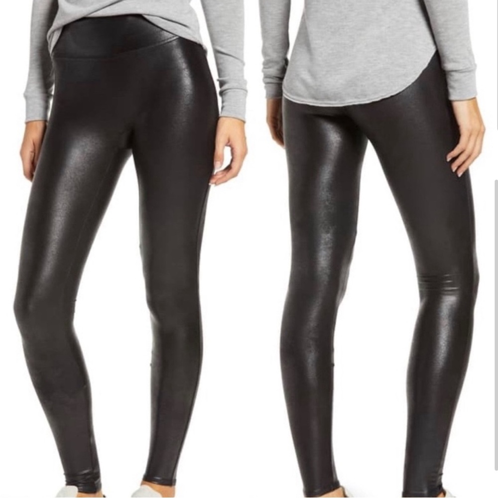 SPANX Faux Leather Leggings (M)